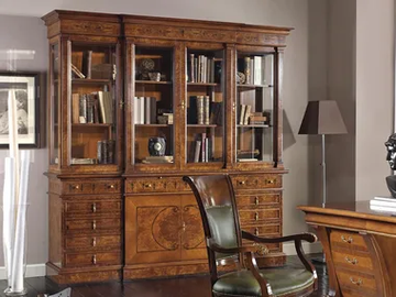 TIMELESS - Freestanding solid wood bookcase with drawers by Guerra Vanni - view 2